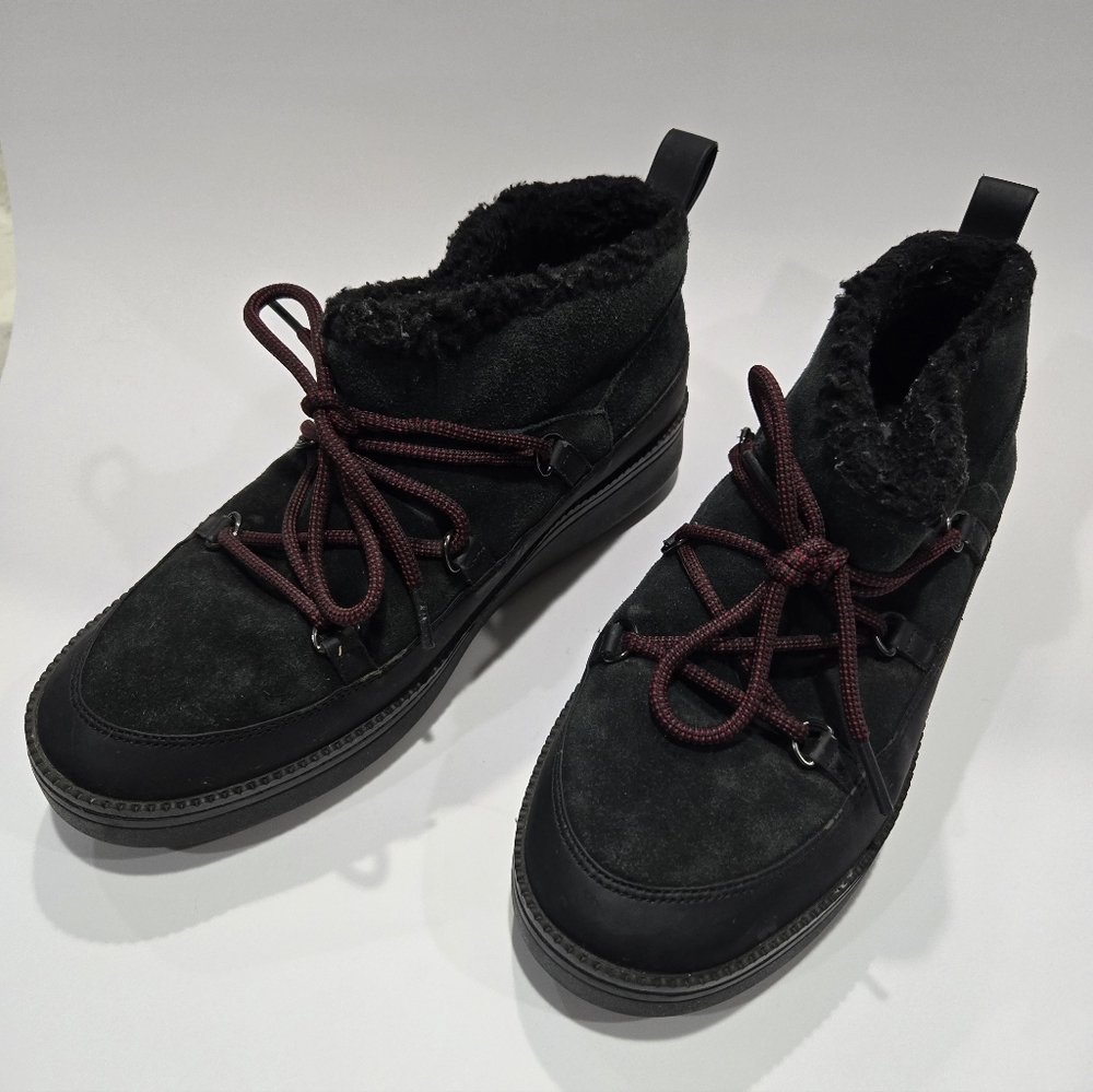 Cole Haan Cloudfeel Snow Mini Snowboot Waterproof Suede Size 12 Women's